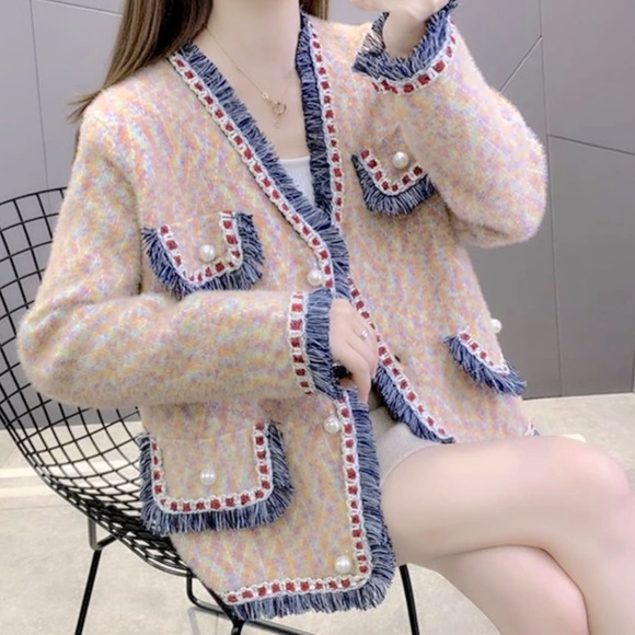 27 MADE IN EUROPE DESIGNER STYLE CHIC COCO JACKET - Picture 2 of 3